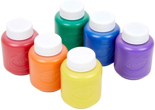 Crayola Washable Kids Paint (6ct), Paint Set for Kids, Assorted Bold Colors