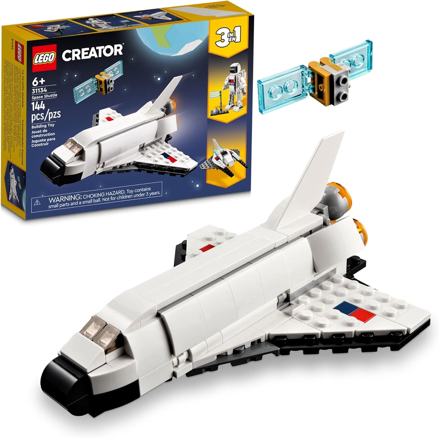 LEGO Creator 3 in 1 Space Shuttle Building Toy for Kids