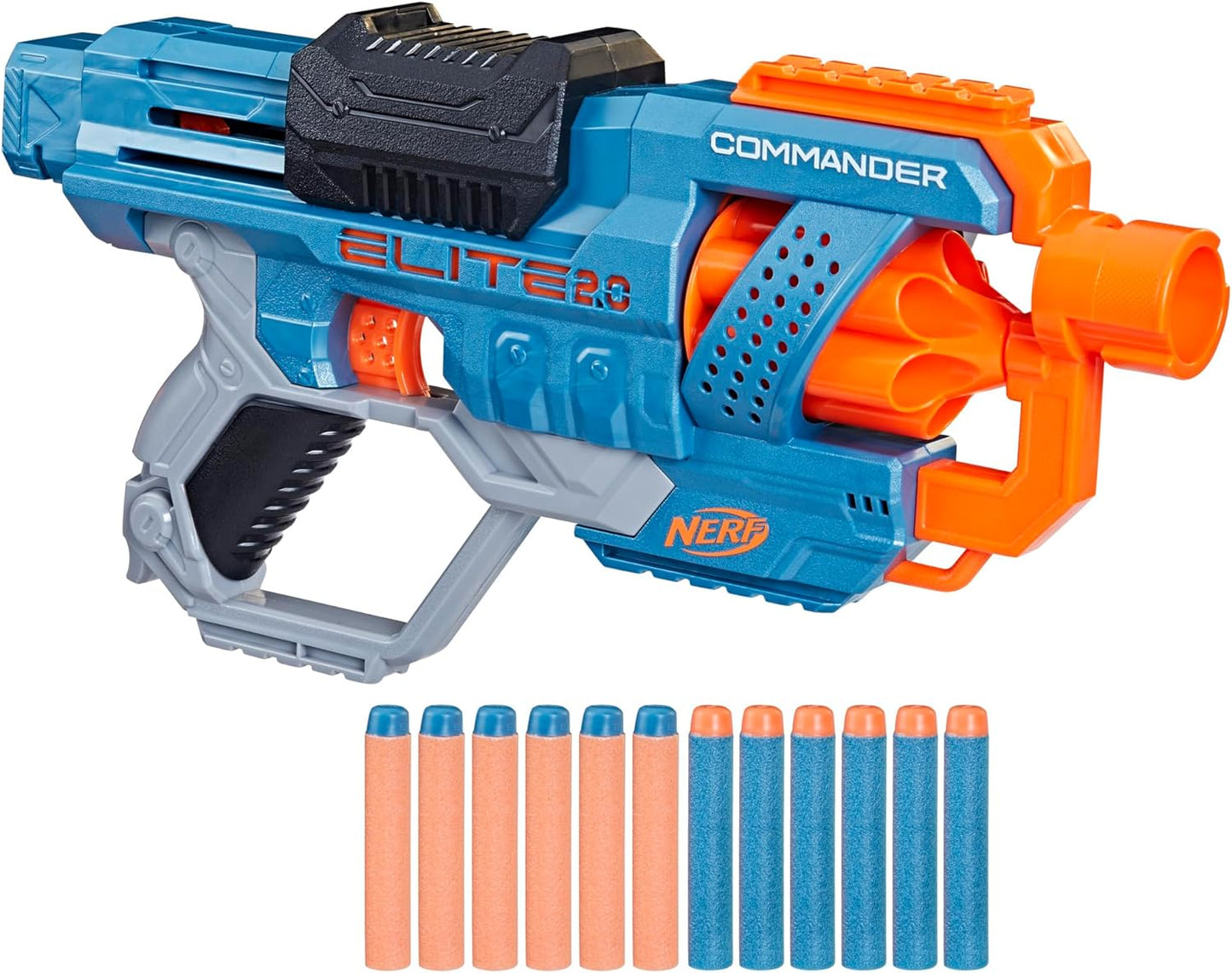 NERF Elite 2.0 Commander RD-6 Dart Blaster, 12 Darts