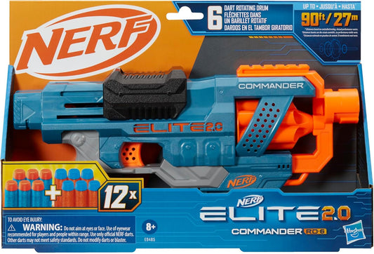 NERF Elite 2.0 Commander RD-6 Dart Blaster, 12 Darts