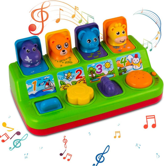 YEEBAY Interactive Pop Up Animals Toy with Music, Animal Sound