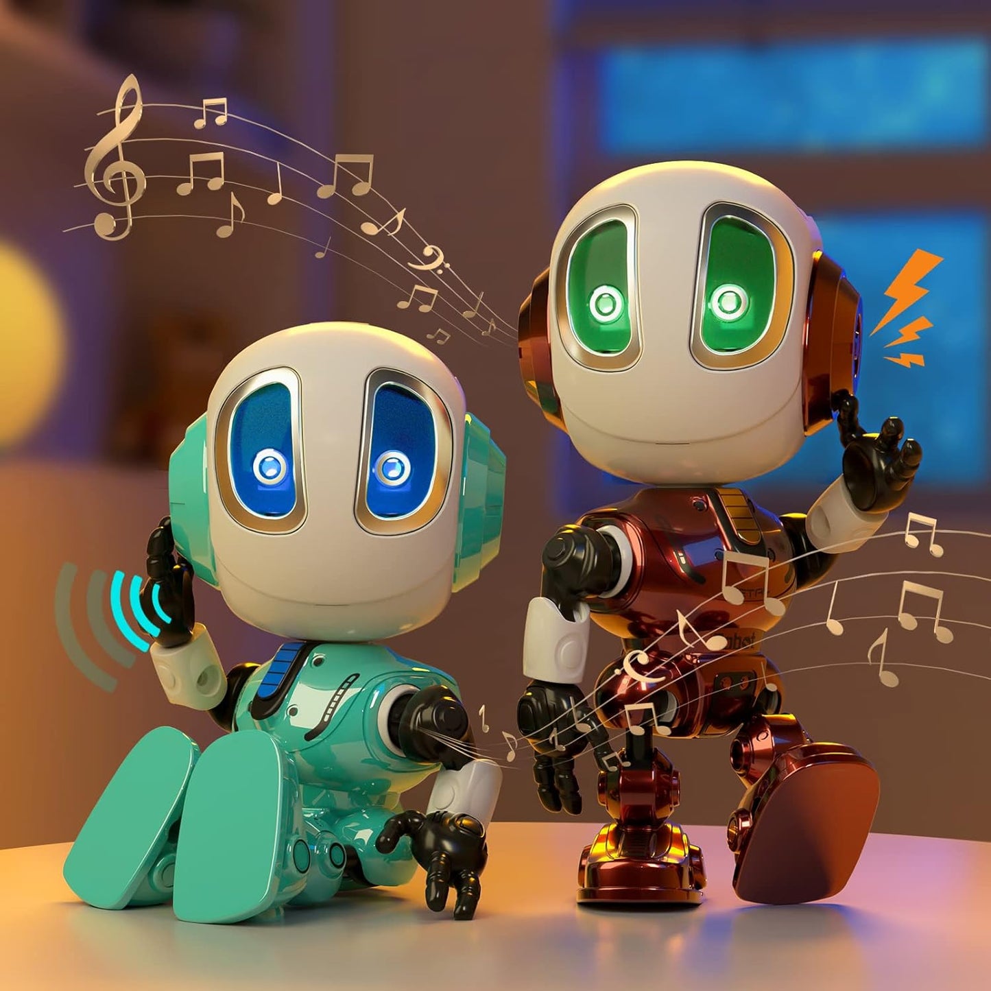 Two Rechargeable Talking Robots for Kids